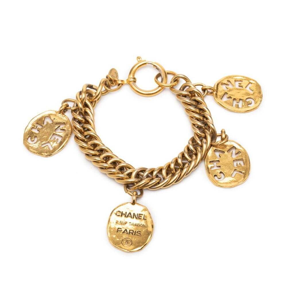 CHANEL Gold Logo Charm Bracelet - Picture 2 of 5